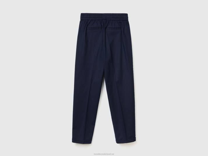 vrouwen Benetton joggingbroek van stretchkatoen donkerblauw 4R62648