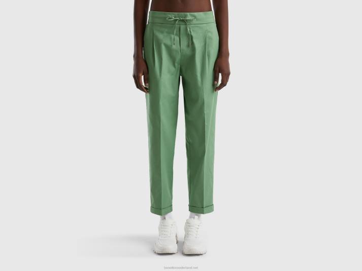 vrouwen Benetton joggingbroek van stretchkatoen groente 4R624041