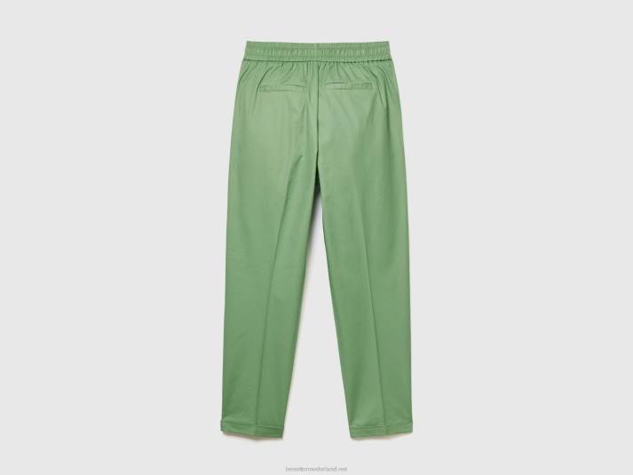 vrouwen Benetton joggingbroek van stretchkatoen groente 4R624041