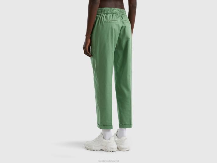 vrouwen Benetton joggingbroek van stretchkatoen groente 4R62584