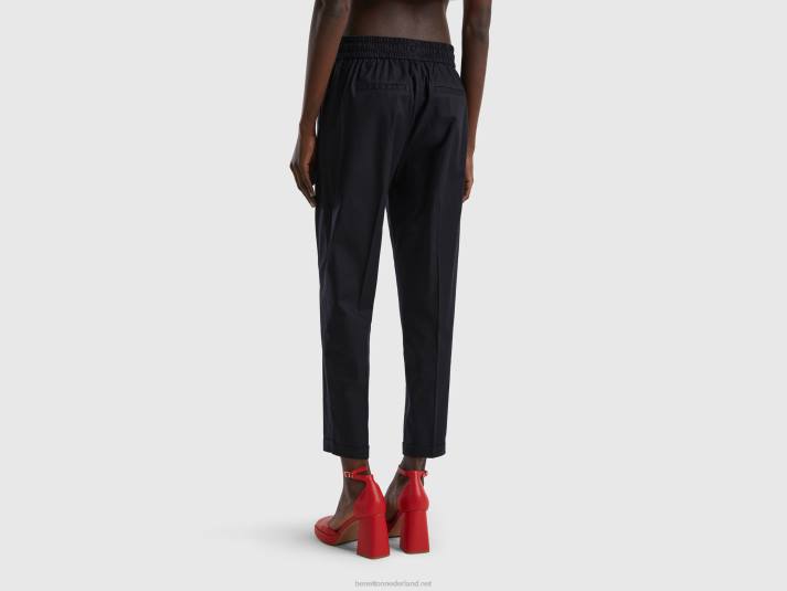 vrouwen Benetton joggingbroek van stretchkatoen zwart 4R624114
