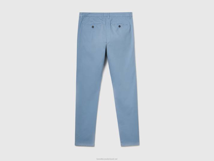 vrouwen Benetton luchtmacht blauwe slim fit chino luchtmacht blauw 4R621465