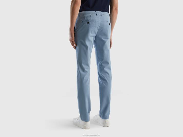 vrouwen Benetton luchtmacht blauwe slim fit chino luchtmacht blauw 4R624651