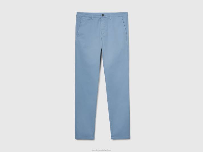vrouwen Benetton luchtmacht blauwe slim fit chino luchtmacht blauw 4R624651