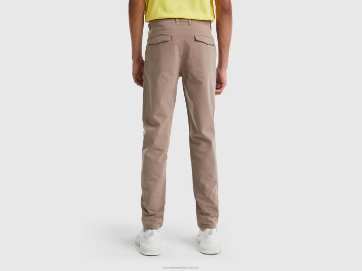 vrouwen Benetton slim fit chino duif grijs 4R624635