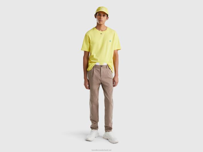 vrouwen Benetton slim fit chino duif grijs 4R624635