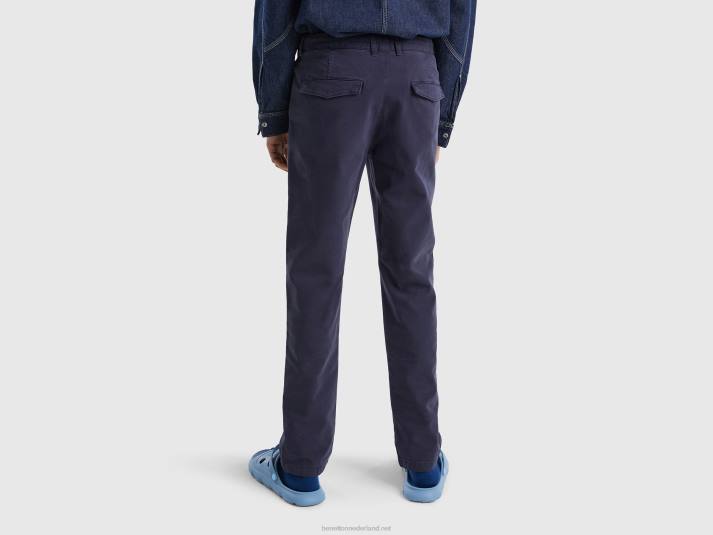 vrouwen Benetton slim fit chino luchtmacht blauw 4R621442