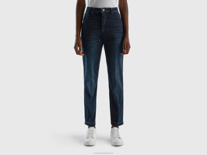 vrouwen Benetton slim fit denim chino donkerblauw 4R624050