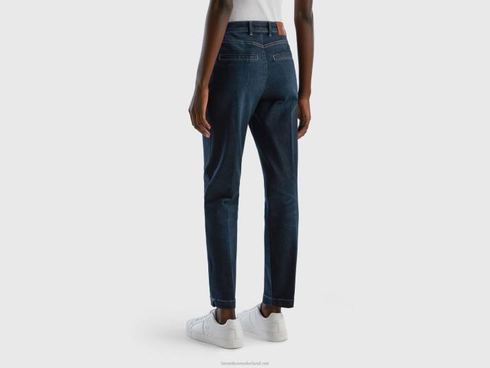 vrouwen Benetton slim fit denim chino donkerblauw 4R624050