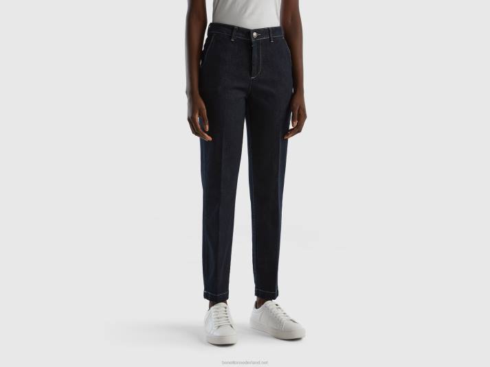 vrouwen Benetton slim fit denim chino zwart 4R62573