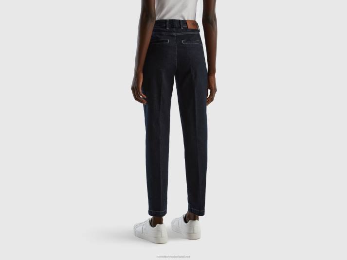 vrouwen Benetton slim fit denim chino zwart 4R62573