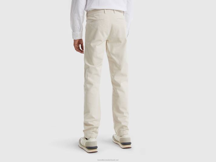vrouwen Benetton slimfit chino van stretchkatoen beige 4R621445