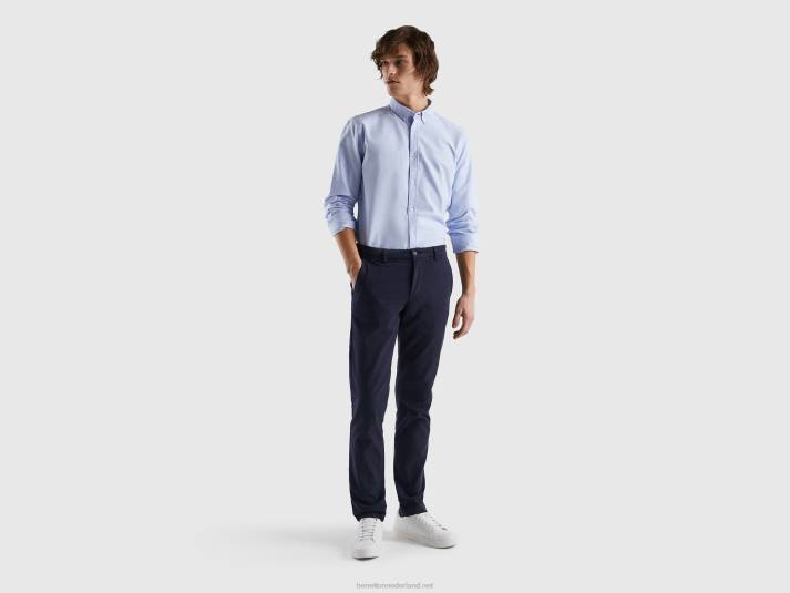 vrouwen Benetton slimfit chino van stretchkatoen donkerblauw 4R624611