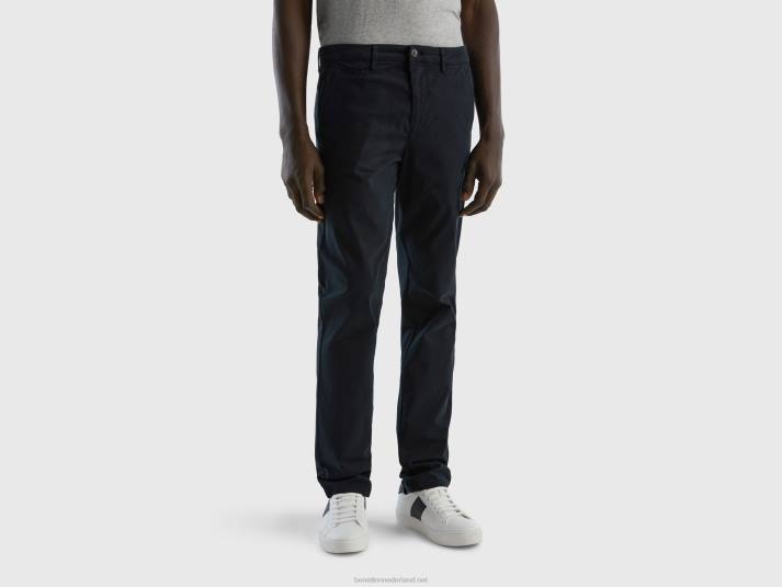 vrouwen Benetton zwarte slimfit chino zwart 4R621468