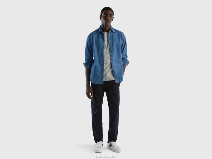 vrouwen Benetton zwarte slimfit chino zwart 4R621468