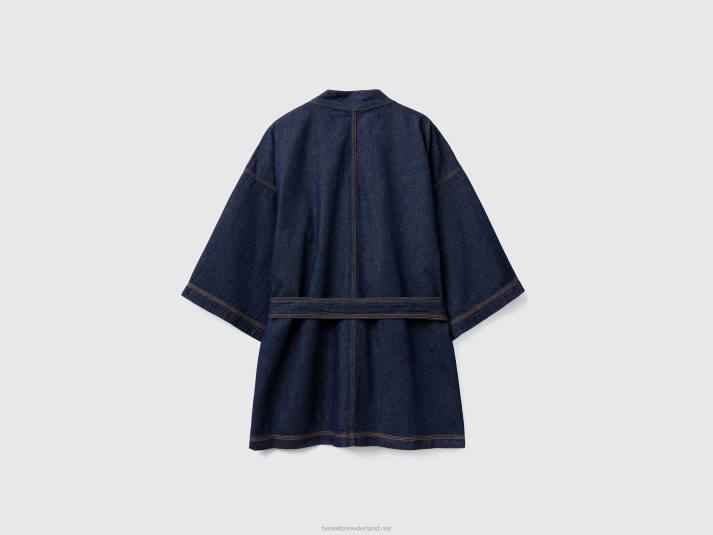 vrouwen Benetton chambray kimono jack donkerblauw 4R62265