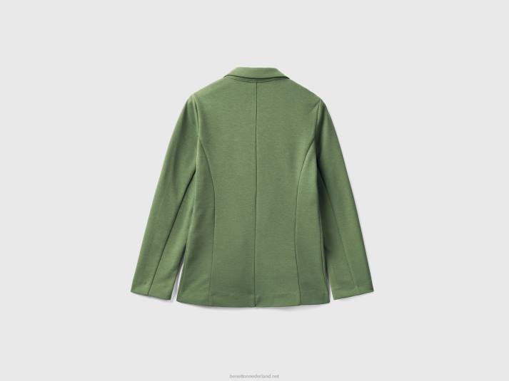vrouwen Benetton getailleerde blazer met zakken groente 4R623748