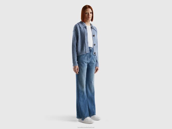 vrouwen Benetton jasje van bouclégaren maagdenpalm 4R62263