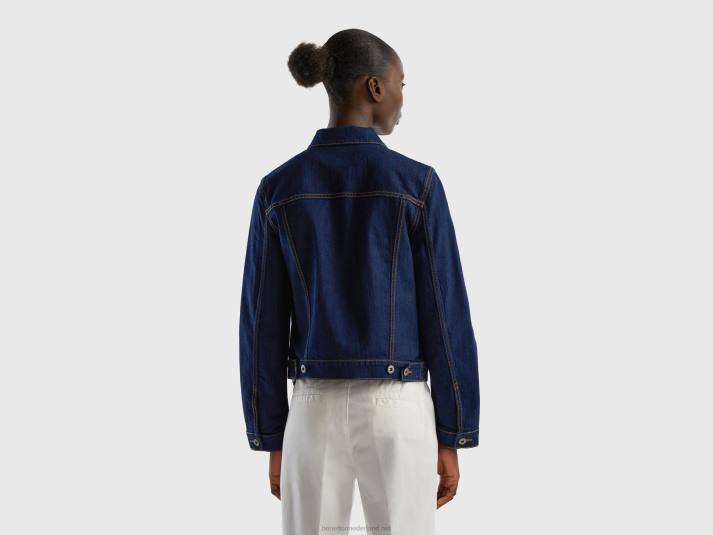 vrouwen Benetton boxy fit jack van donker denim donkerblauw 4R62276