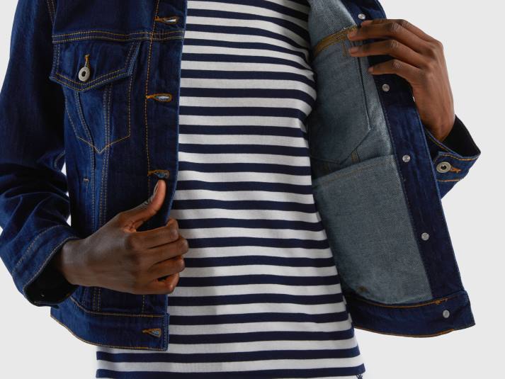 vrouwen Benetton boxy fit jack van donker denim donkerblauw 4R62276