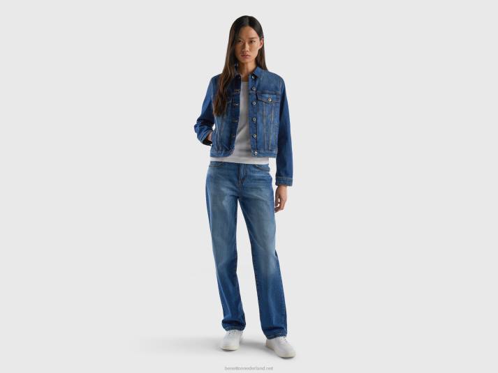 vrouwen Benetton boxy fit spijkerjack blauw 4R62257