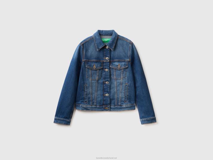 vrouwen Benetton boxy fit spijkerjack blauw 4R62257