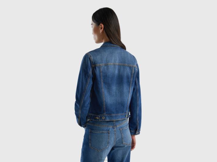 vrouwen Benetton boxy fit spijkerjack blauw 4R623739
