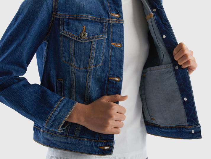 vrouwen Benetton boxy fit spijkerjack blauw 4R623739