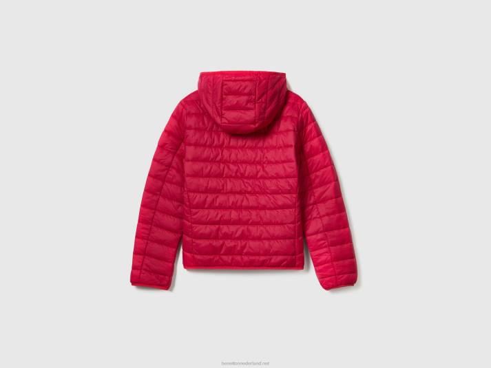 vrouwen Benetton pufferjack met gerecyclede watten fuchsia 4R62254