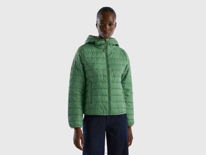 vrouwen Benetton pufferjack met gerecyclede watten groente 4R62237