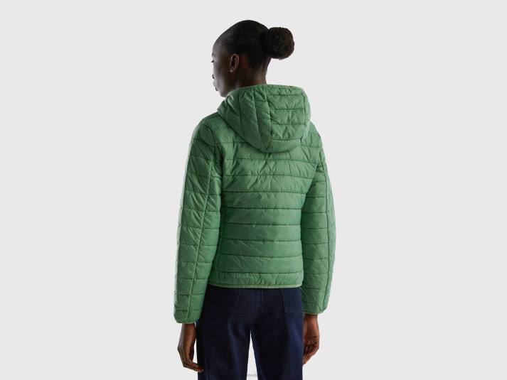 vrouwen Benetton pufferjack met gerecyclede watten groente 4R62237