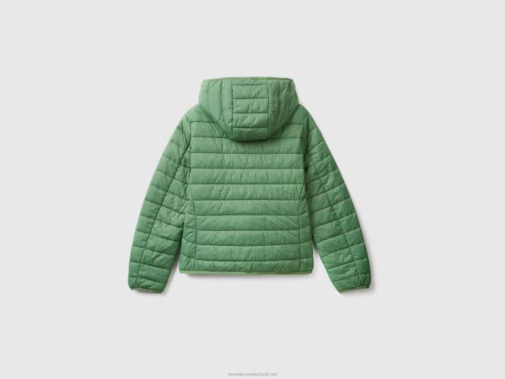 vrouwen Benetton pufferjack met gerecyclede watten groente 4R62237