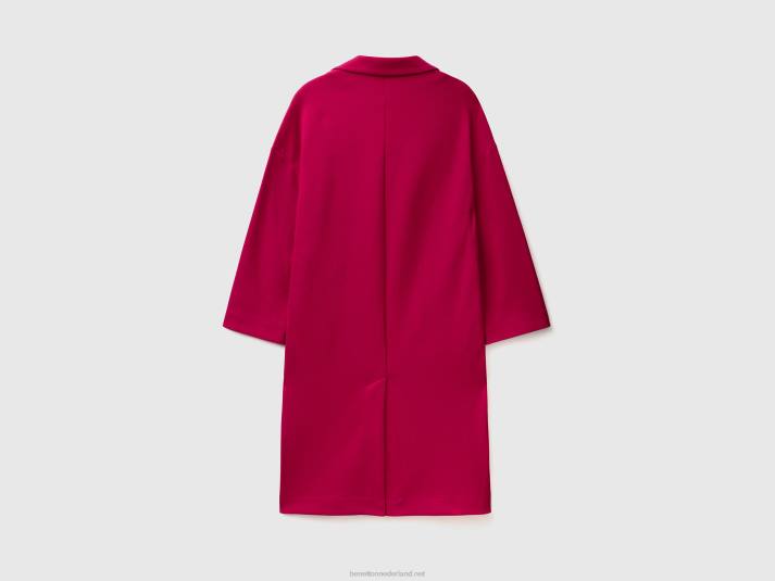 vrouwen Benetton lange ongevoerde stofdoek fuchsia 4R62238