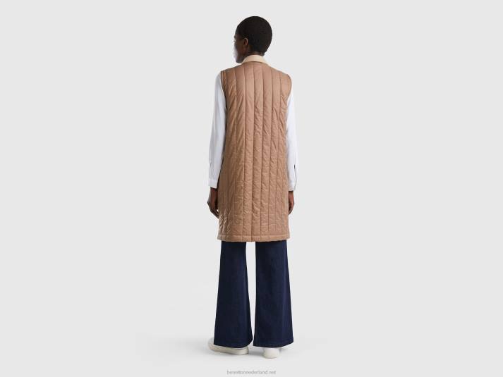 vrouwen Benetton mouwloze jas beige 4R62270