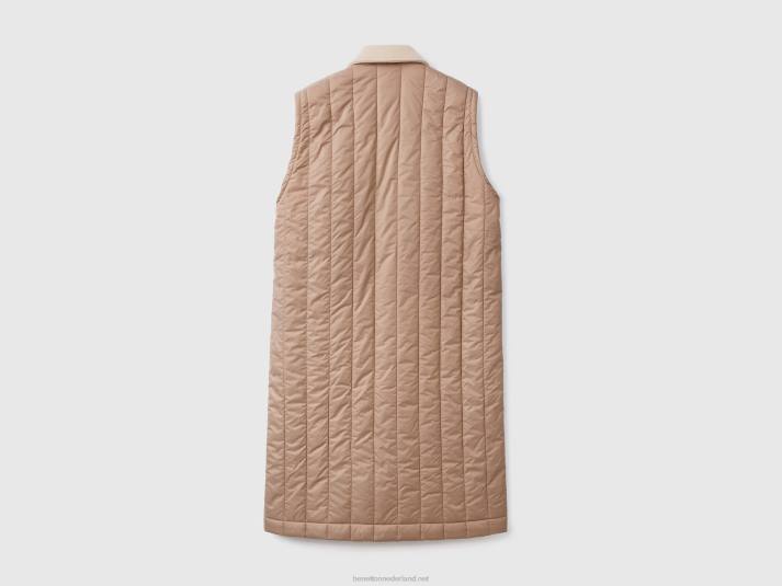 vrouwen Benetton mouwloze jas beige 4R62270
