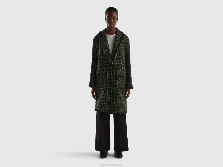 vrouwen Benetton stofdoek in tweed zwart 4R62241