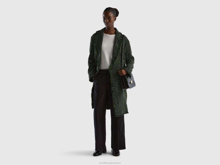 vrouwen Benetton stofdoek in tweed zwart 4R62241