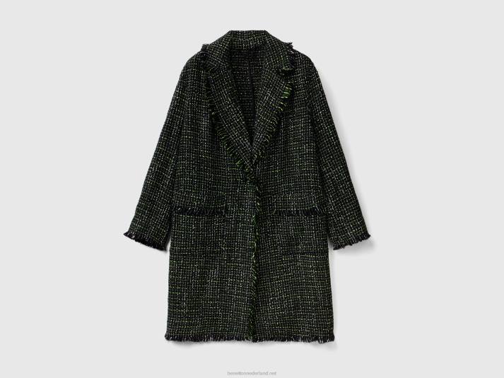 vrouwen Benetton stofdoek in tweed zwart 4R62241