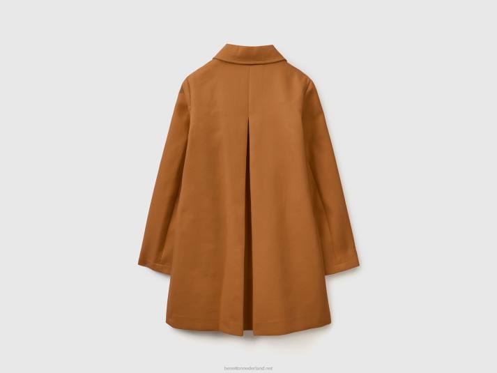 vrouwen Benetton stofjas van zuiver katoen beige 4R623747