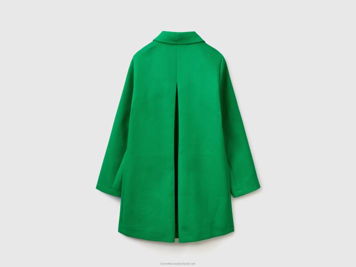 vrouwen Benetton stofjas van zuiver katoen groente 4R623715