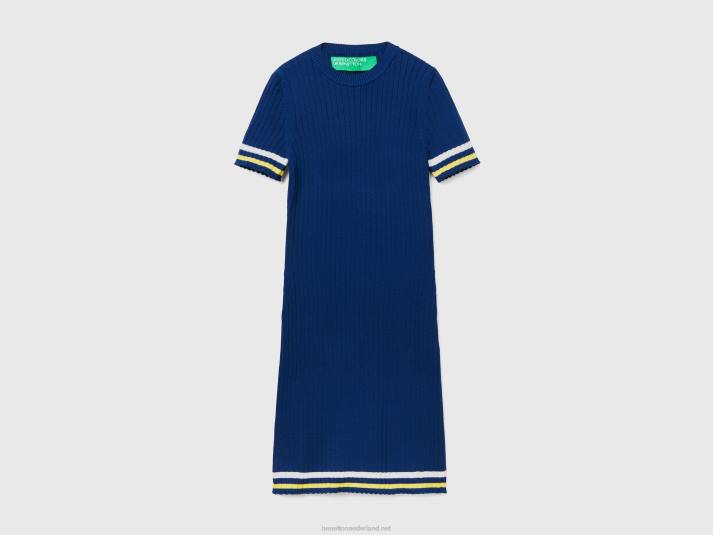 vrouwen Benetton blauwe mini-jurk blauw 4R62551