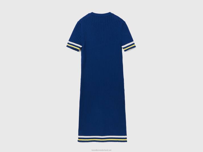 vrouwen Benetton blauwe mini-jurk blauw 4R62551