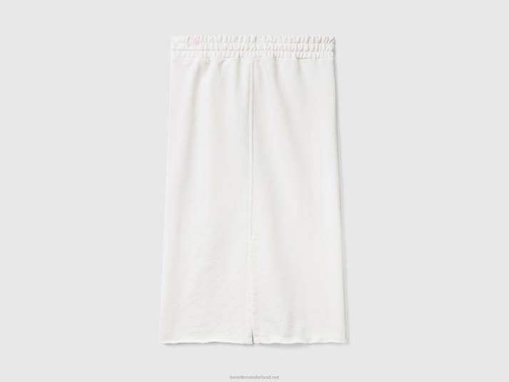 vrouwen Benetton zweet kokerrok romig wit 4R624200