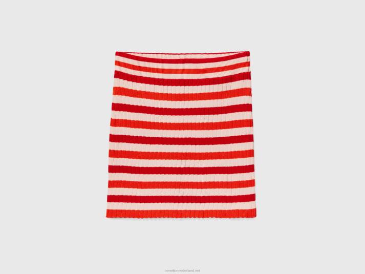 vrouwen Benetton gestreept minirokje veelkleurig 4R624163