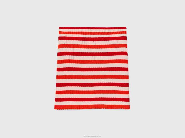 vrouwen Benetton gestreept minirokje veelkleurig 4R624163