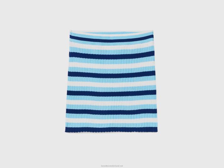 vrouwen Benetton gestreept minirokje veelkleurig 4R624175