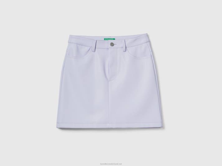 vrouwen Benetton minirok van imitatieleer lila 4R624166