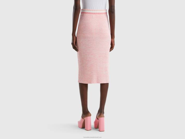 vrouwen Benetton roze gebreide kokerrok roze 4R62694
