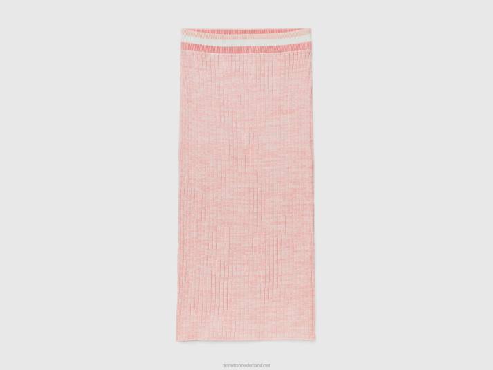 vrouwen Benetton roze gebreide kokerrok roze 4R62694