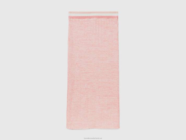 vrouwen Benetton roze gebreide kokerrok roze 4R62694